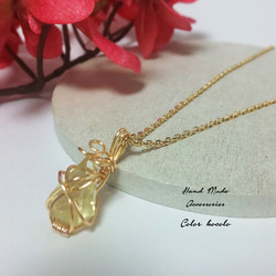 まこページ︎︎⟡アイリスクォーツ/ワイヤージュエリーネックレス︎︎⟡オーダー￼ EARTH Hiroshima>折り鶴ジュエリー ネックレス（シルバー）(シルバー