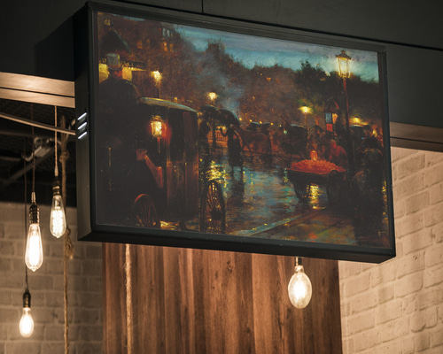 パリの夜景 モノクロアート フレーム付き 39c6b846ca60c8da38111147bf5f10