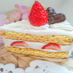 3種のベリー　ブルーベリーショートケーキ　ハンドメイド　フェイクスイーツ 3種のベリー ブルーベリーショートケーキ ハンドメイド フェイクスイーツ