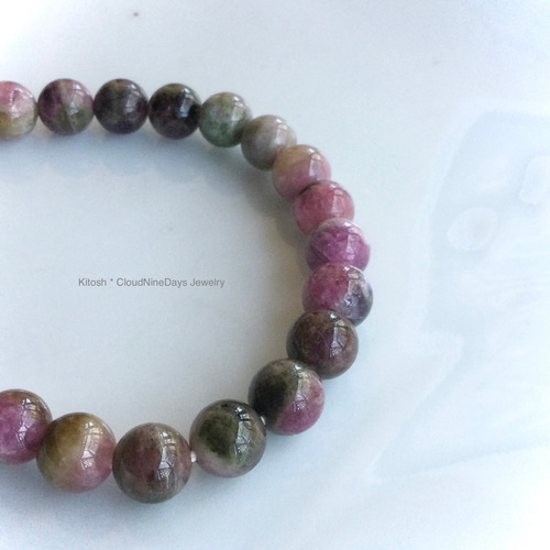 7.5mmウォーターメロントルマリン⚫︎地味に可愛い⚫︎アースカラーに  