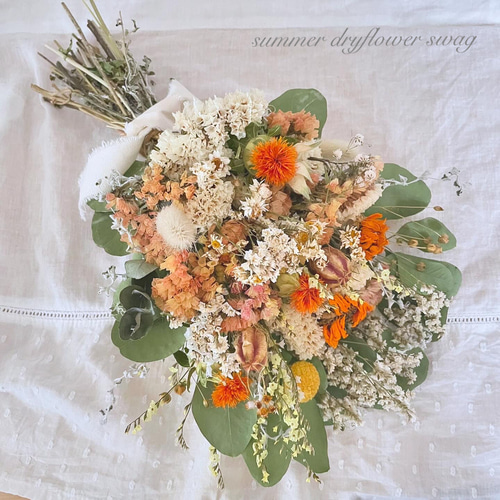 ドライフラワースワッグ ドライフラワーガーランド