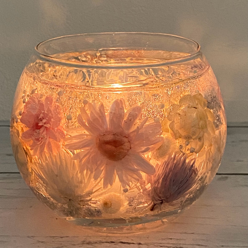 ball キャンドル 花手水のようなキャンドルホルダー(バブルボールタイプ)〜ティー