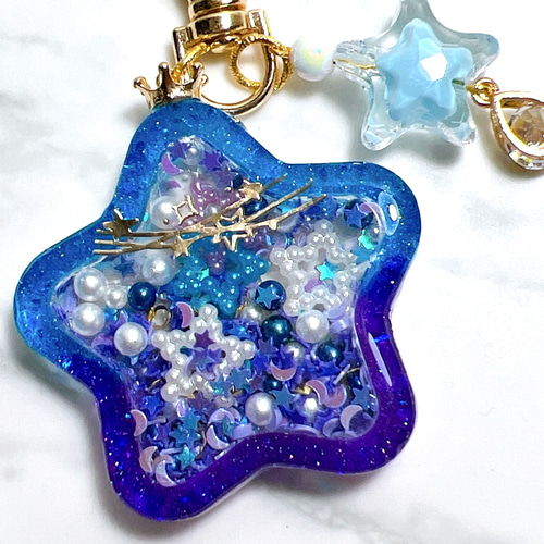 シャカシャカ シェイカーキーホルダー 星 スター オイルなし