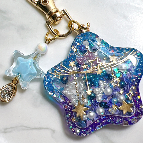 シャカシャカ シェイカーキーホルダー 星 スター オイルなし