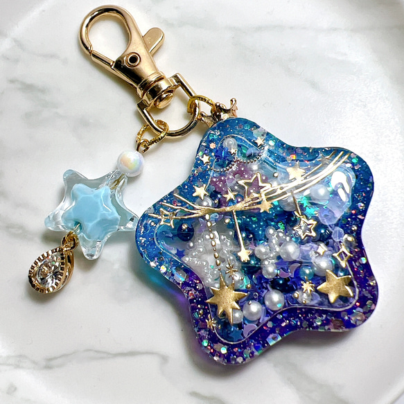 シャカシャカ シェイカーキーホルダー 星 スター オイルなし