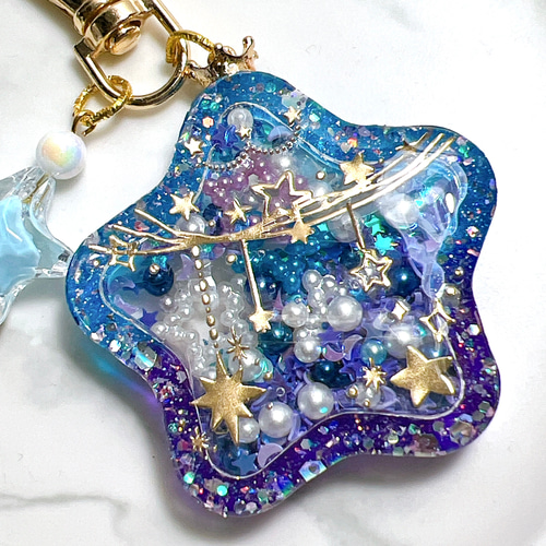 シャカシャカ シェイカーキーホルダー 星 スター オイルなし