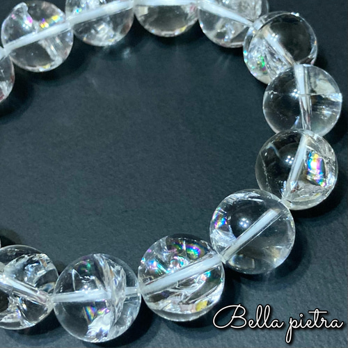 高品質☆虹入りヒマラヤ水晶【アイリスクォーツ】14.3mm 天然石