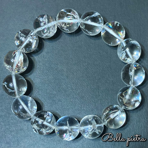 高品質☆虹入りヒマラヤ水晶【アイリスクォーツ】14.3mm 天然石