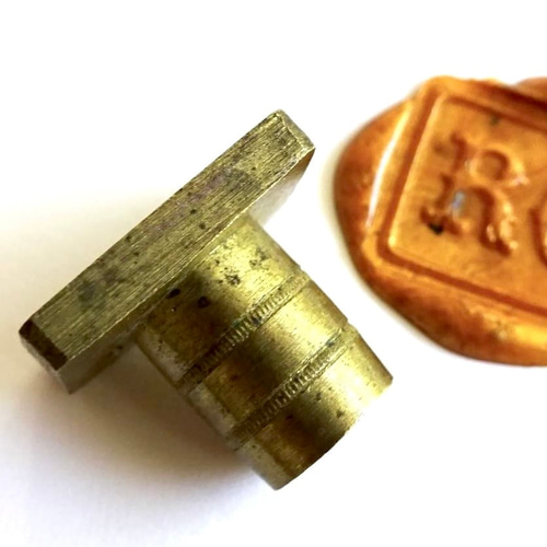 RG』19世紀-20世紀初期 フランス 蝋蜜 真鍮 シーリング スタンプ