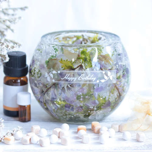 おまけキャンドル&選べるラベル】「野に咲く藤の花とアメジスト