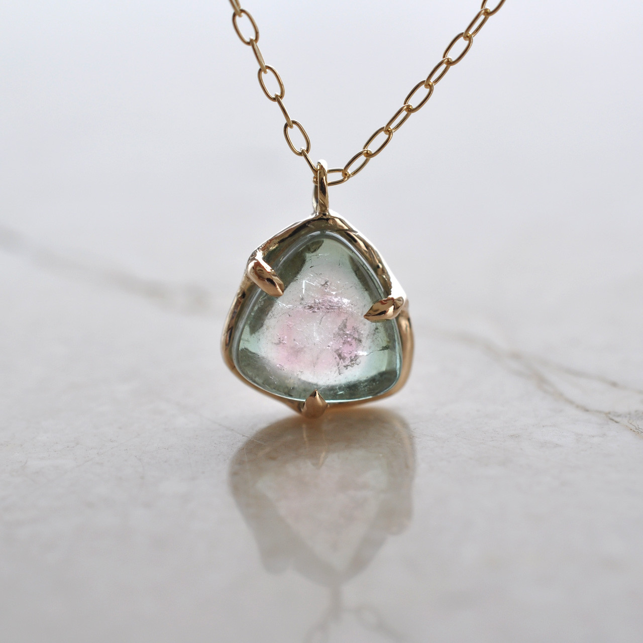 【K10】Watermelon Tourmaline ウォーターメロントルマリン ネックレス