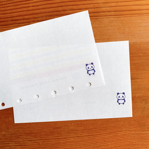 ミニ6】パンダのハビットトラッカー・システム手帳リフィル 手帳