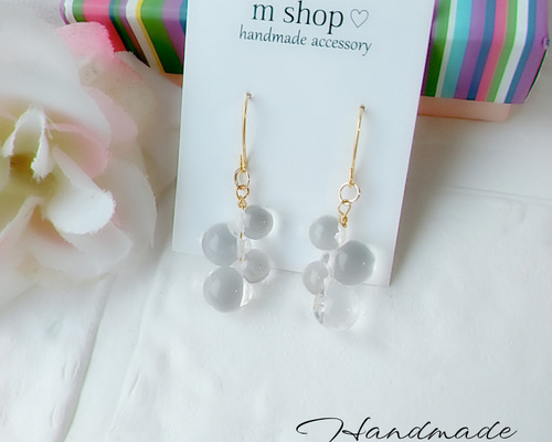801# ピアス ハンドメイド 夏ピアス - メルカリ