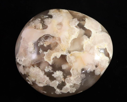 フラワーアゲート 瑪瑙 メノウ 67mm ポリッシュ 223g #31404 天然石