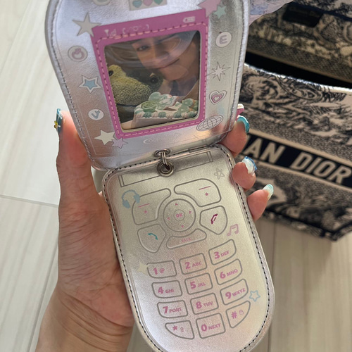 トレカホルダー シルバー アイアン風 Y2K 韓国 メタリック