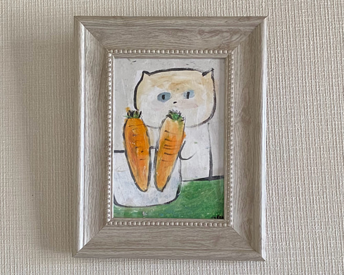 絵画。原画【可愛い猫ちゃんとワンちゃん】 b54e064f97dfbd7c70f7a0d3df7562