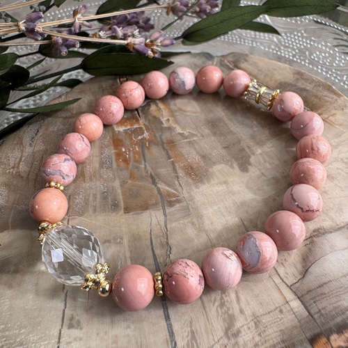 ピンクアゲート282 ブレスレット 円と縁 by.TAMAKO 通販 18082233