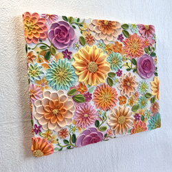 テクスチャーアート フラワーアート ボタニカル インテリア 花絵 花柄 花柄アート テクスチャーアート ボタニカル フラワーアート 花の