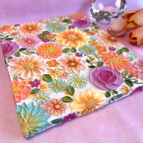 テクスチャーアート 絵画 アートパネル フラワーアート インテリア