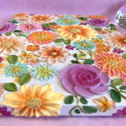 テクスチャーアート 絵画 アートパネル フラワーアート インテリア