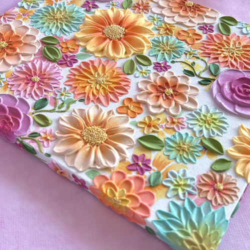 【Ayaka】オーダー制作　テクスチャーアート　絵　花の絵　アートパネル Ayaka様専用】オーダー制作 テクスチャーアート 絵 花の絵