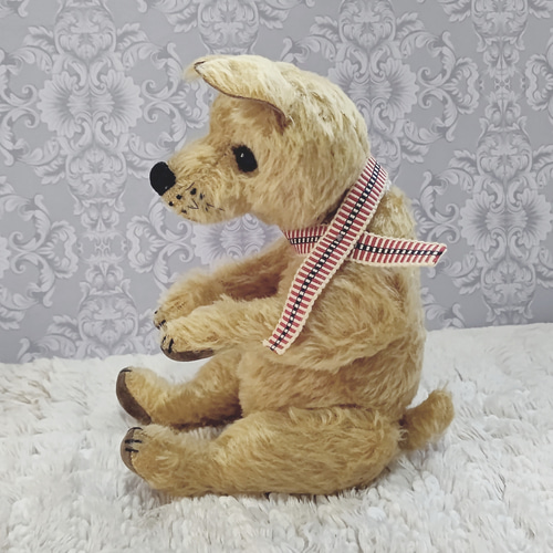 柴犬 黄土色／テディベアタイプの犬のぬいぐるみ 約26cm ぬいぐるみ