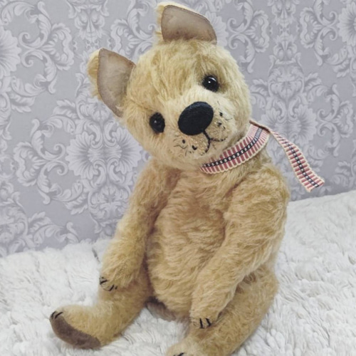 魅了 柴犬 黄土色／テディベアタイプの犬のぬいぐるみ 約26cm その他