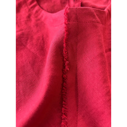 RATA❤️選擇你的長度❣️美麗搖曳的亞麻混紡裙❤️也可以作為套裝穿著❤️成人般的精緻RED 第8張的照片