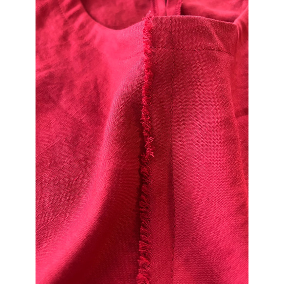 RATA❤️選擇你的長度❣️美麗搖曳的亞麻混紡裙❤️也可以作為套裝穿著❤️成人般的精緻RED 第8張的照片