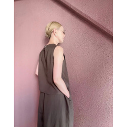 RATA❤️選擇你的長度❣️美麗搖曳的亞麻混紡裙❤️也可以作為套裝穿著❤️成人般的精緻RED 第13張的照片