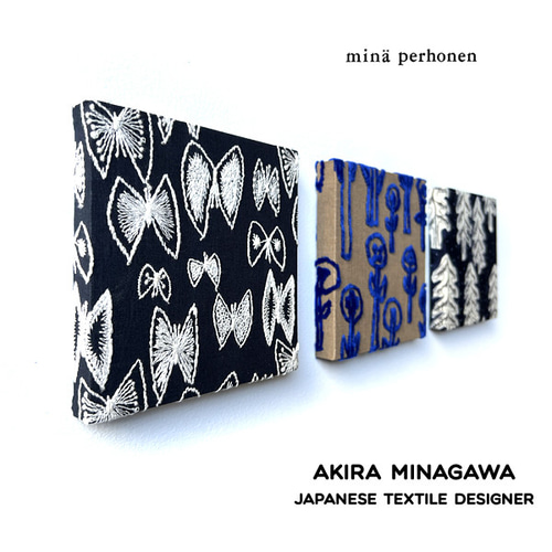 ミナペルホネン minaファブリックパネル3枚set 「skyflower snowcandle  