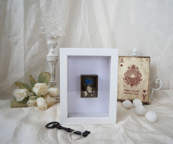 「ただひとりとりになりたい」　ボックスアート　立体コラージュ 2枚目の画像