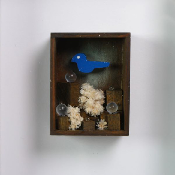 「ただひとりとりになりたい」　ボックスアート　立体コラージュ 1枚目の画像