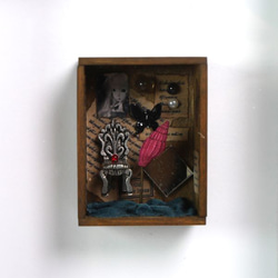 「居場所」　ボックスアート　立体コラージュ 1枚目の画像