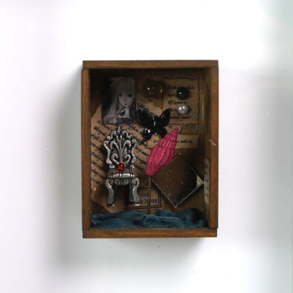 「居場所」　ボックスアート　立体コラージュ 1枚目の画像