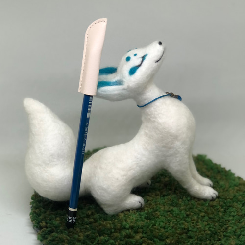 アートドール ハンドメイド 幻獣 海外作家 稲荷キツネ 山猫柄 ぬいぐるみ 人形 アートドール ハンドメイド 幻獣 海外作家 稲荷キツネ 山猫柄