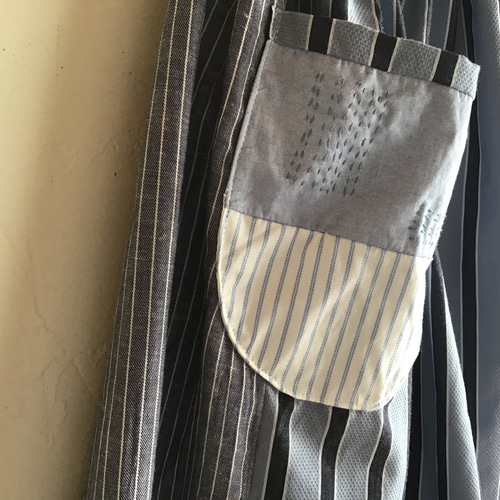 キャピタル　パッチワーク　リネン✖️デニム　ロングスカート キャピタル パッチワーク リネン✖️デニム ロングスカート