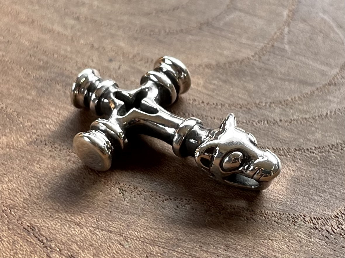 ヴァイキング トールハンマー ミョルニル ペンダント［シルバー925］鹿革紐付／北欧 アクセサリー