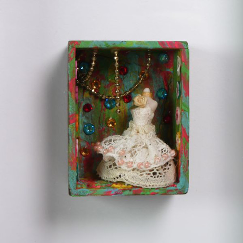 社交場」 ボックスアート 立体コラージュ 立体・オブジェ ウムリス