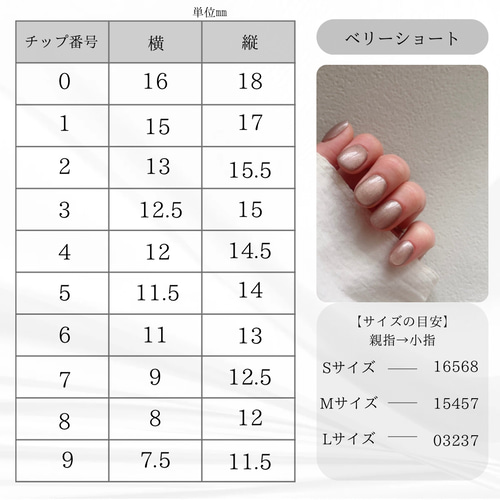 サイズ確認用チップ【送料無料】 ネイルチップ（つけ爪） KIITO 通販