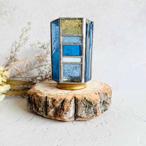 peanuts clearー ステンドグラス ゴールゼロLEDランタン用シェード