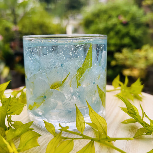 春 紫陽花のキャンドルホルダー ボタニカルキャンドルホルダー 紫陽花ver LEDライト付き キャンドル