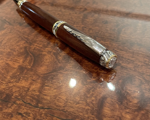 ボナンペン アンティークキューバンマホガニー ボールペン 真鍮金具
