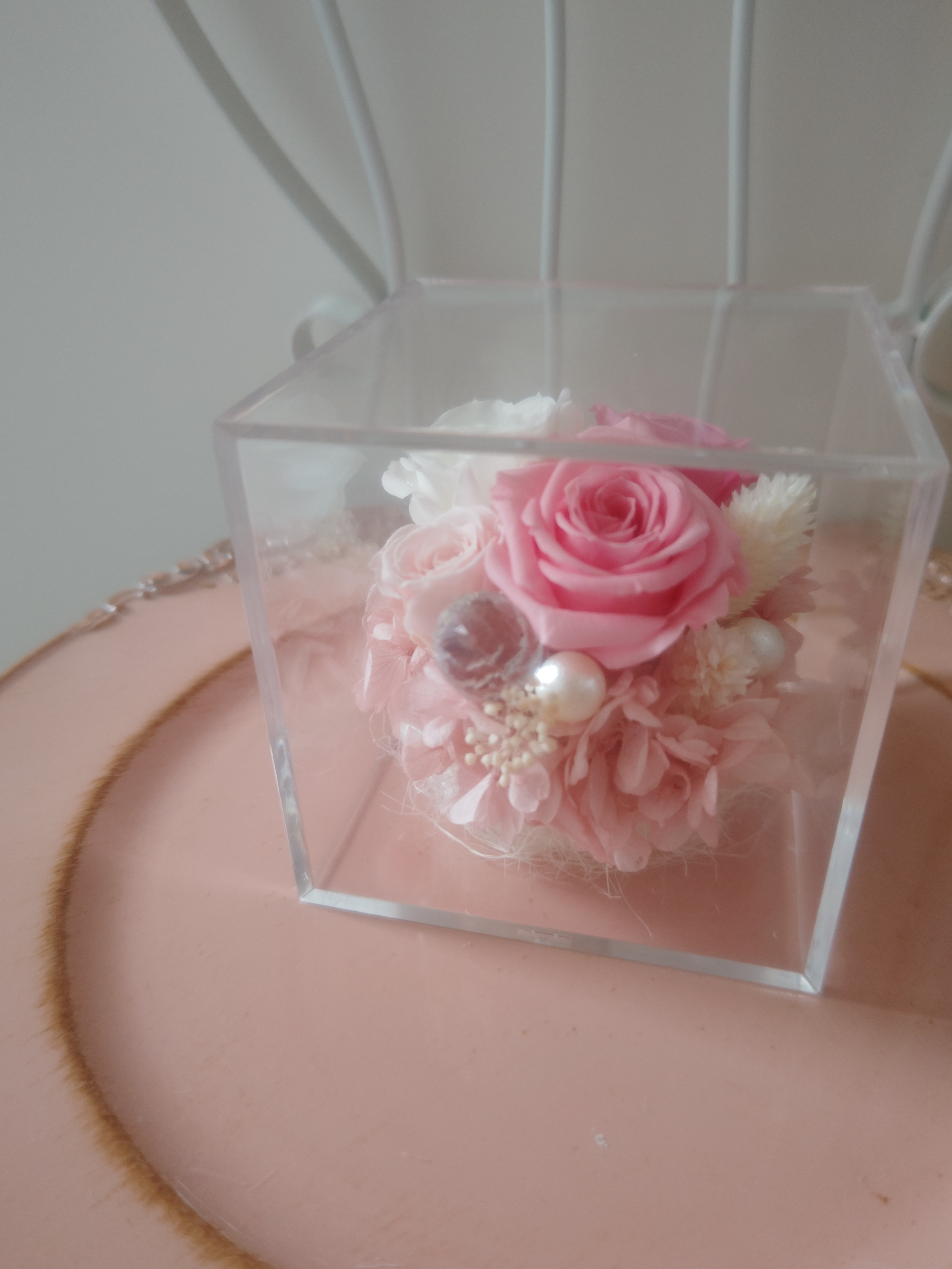 【受注再販】幸せローズのクリスタルアレンジ