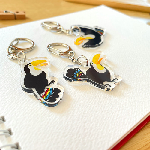 オオハシのキーホルダー〈1個〉アクリル アクキー 誕生日プレゼント