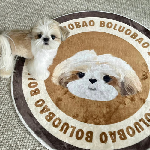 vintage ラグ カーペット 犬 ドッグ パグ エキゾチック ラグ