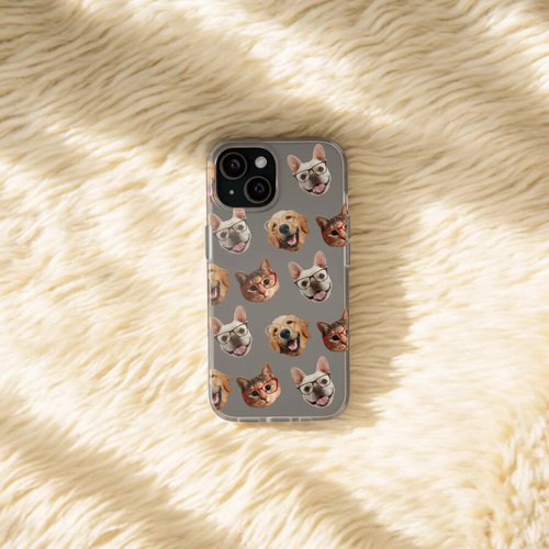 オーダーメイド スマホケース 全機種対応 ソフトケース ペット