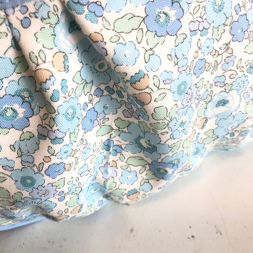 ラウンドバック リバティーブルー系 あおりタイプ トートバッグ tumugi  