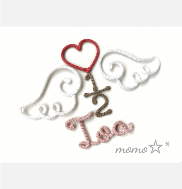 ウールレターハーフバースデー2分の1momo☆*