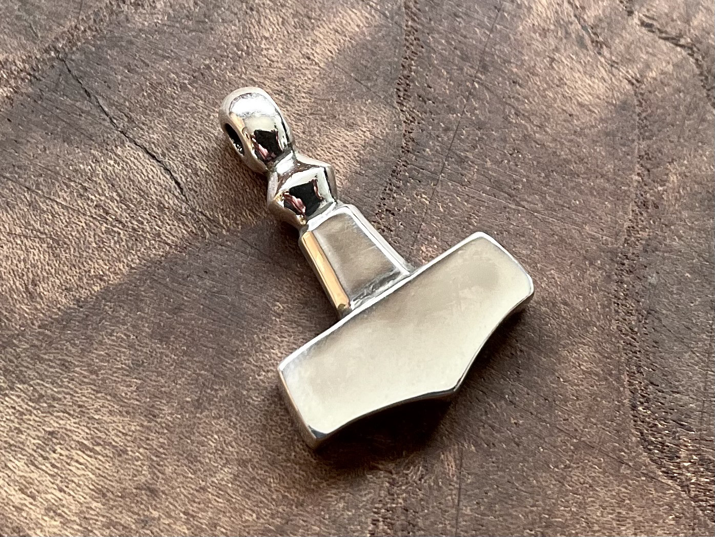 ヴァイキング トールハンマー ミョルニル ペンダント［シルバー925］鹿革紐付／北欧 アクセサリー